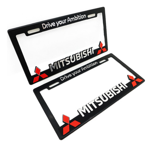  Portaplacas Premium  Mitsubishi  Juego 2 Piezas Foto 6