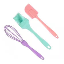 Espátulas Fue P/ Cozinha Cake Kit Bolo 3 Peças De Silicone