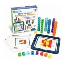 Learning Resources Mathlink Cubes Brain Puzzle Challenge, 80