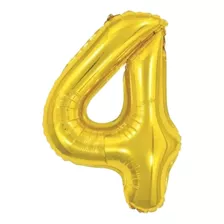 Bexiga Balão Metalizado 16 Polegadas 40cm Dourado Número 4