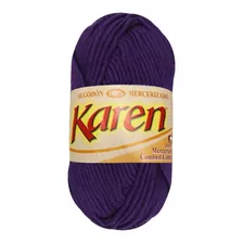 Hilaza Karen, 100% Algodón, Madeja De 100g Con 80m Color Morado