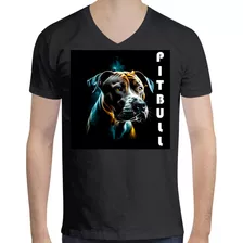 Playera Perro Pitbull - Dog Lover - Animal - Moda - Cuello V