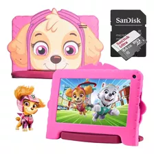 Tablet Patrulha Canina Skye 64gb 4gb Ram + Cartão De Memória