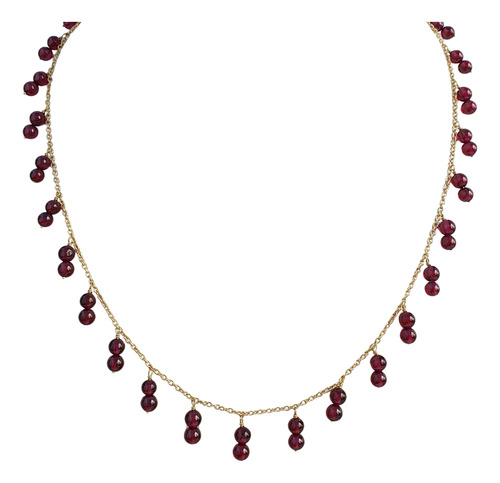 Colar Antônio Bernardo Choker De Ouro 18k E Granadas - Amarelo