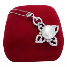 Colar Feminino Princesa Pedra Pérola E Zirconia Prata 925