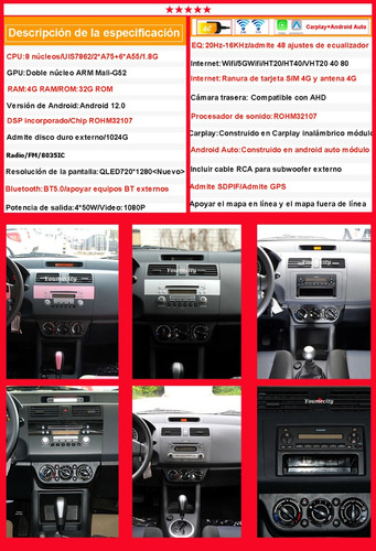 Auto Estreo Radio Android Gps Para Suzuki Swift 2006-2011 Foto 5