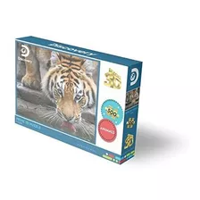 Prime3d Tiger Discovery 3d Jigsaw Lenticular Puzzle-24 X 18 