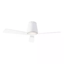 Ventilador De Techo Grok Garbi Blanco Satinado Con 3 Palas Color Transparente De Acrílico, 132 cm De Diámetro 220 v