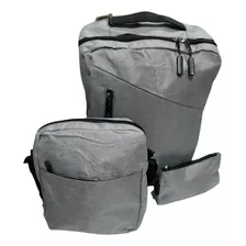 Set Mochila Backpack Para Laptop Tres Piezas