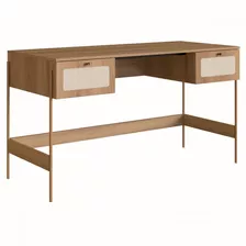 Mesa Escrivaninha Oslo 2 Gavetas Hanover/dourado - Artesano