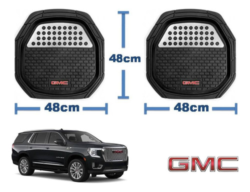 Tapetes 3d Logo Gmc + Cubre Volante Yukon Denali 2021 A 2023 Foto 5