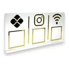 Display Placa Qrcode De Pagamento Pix/insta/wifi Em 25x12