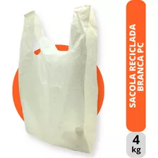 Sacola Plástica Reciclada Reforçada Branca 50x70 2,5kg