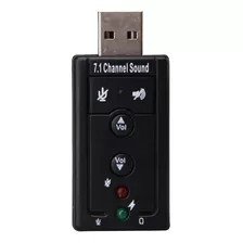 Tarjeta De Sonido 3d Usb 7.1 Externo 3.5mm Pc Laptop Pack 2