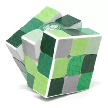 Cubo Mágico Profissional 3x3x3 Palmeiras 6 Tons De Verde