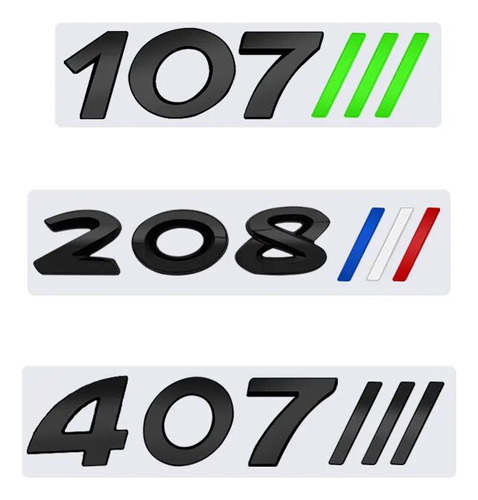 Para Peugeot 107 206 207 208 301 307 308 508 Logo Sticker Foto 2