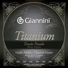 Encordoamento Violão Nylon Giannini Titanium Média Genwtm