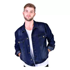 Campera Jean Hombre Rígida Clásico Azul Talles Especiales