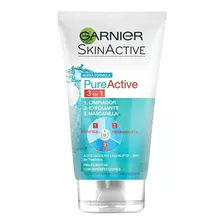 Garnier Skin Active Face Gel 3 En 1 Pureactive, 150 Ml