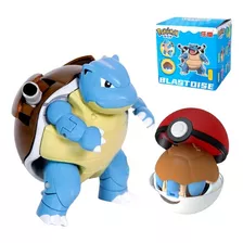 Brinquedo Pokemon Blastoise Dentro De Pokebola Tamanho Real