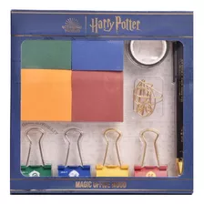 Set Harry Potter Con Notas Lapicera Cinta Clips Mooving