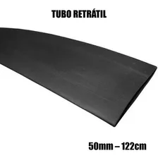 Espaguete Tubo Termo Retrátil Adesivado Cola 50mm 122cmpreto Cor Preto