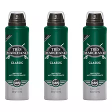 Kit 3 Très Marchand Desodorante Aerossol Classic 150 Ml