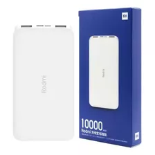 Cargador Bateria Portatil Xiaomi Redmi 10000mah Usb-a Portátil Carga Rápida Blanco