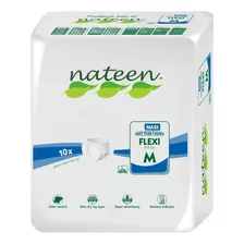 1x10un Pañal Calzón Nateen Premium Flexi Maxi - M 60-110cm Talle Mediano