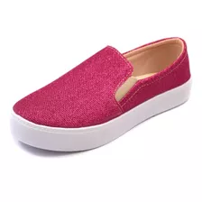 Tenis Feminino Slip On Iate Alpargata Sapatilhas Brilho 