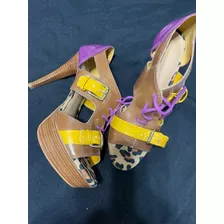 Tacones Zapato Plataforma Chala Vía Uno 38