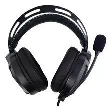 Headset Gamer Profissional Onikuma M180 Pro Preto/azul Cor Preto Cor Da Luz Azul-turquesa