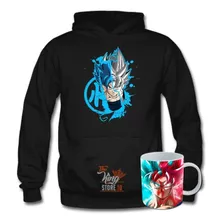 Poleron Anime, Dragon Ball, Goku, Blue, Hero, + Taza, Dtf 