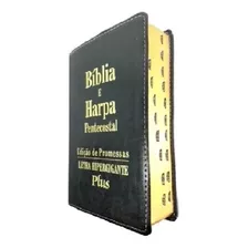 Bíblia Sagrada Letra Hipergigante Plus E Harpa Pentecostal Ed. Promessas + Índice King's Cross