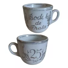 Porcelana Schmidt Sc Caneca Antiga Coleção Bodas De Prata 