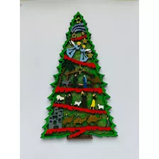 Arbol De Navidad En Mdf Pintado A Mano