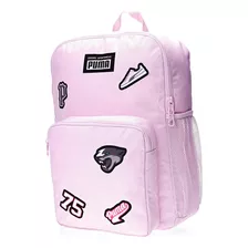Mochila Puma Patch Backpack Cor Rosa Desenho Do Tecido Liso Tamanho Único
