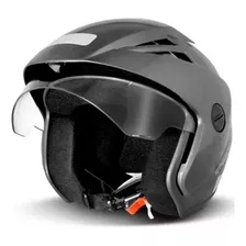 Capacete Ebf Modelo Thunder Aberto Tam 56/58/60 Preto Fosco