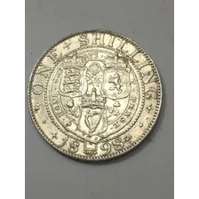 Moeda Em Prata Reino Unido One Shilling 1898 Rf 312
