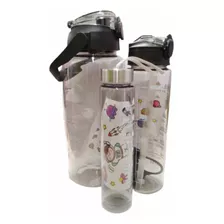 Botella Deportiva Motivacional Kit 3 En 1