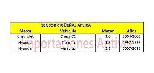 Sensor Cigeal Chevrolet Chevy C2 Hyundai Veracruz Tiburon Foto 6