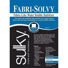 Sulky Estabilizador Soluble Fabri-solvy, 20 Por 36 Pulgadas