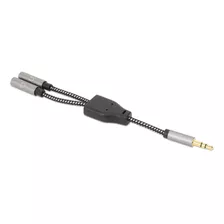 Adaptador De Auricular 3.5mm Negro/plata Manhattan 35611 /vc