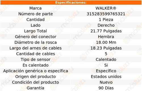 Sensor O2 Ox Der Ford F-150 5.0l 8 Cil 18/21 Walker Foto 6