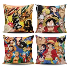 Kit 4 Capas De Almofadas One Piece Sala Decoração Fronha 3