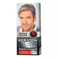 Tonalizante Keraton Men 30ml Cinza Natural 6 Unidades