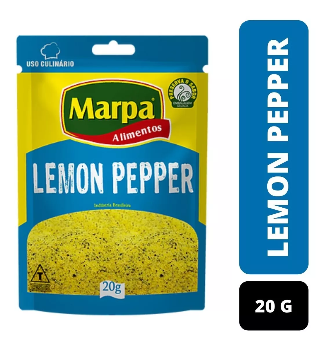 Lemon Pepper Especiarias Tempero 20g Marpa