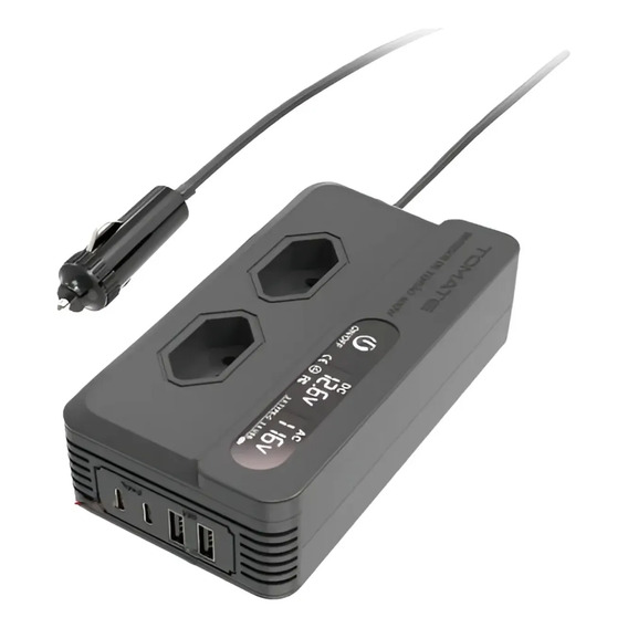 Inversor De Energia Automotivo 400w 12v Para 110v Usb Tipo-c