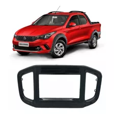 Moldura Multimidia 2 Din Fiat Strada 2020 2021 Black Piano