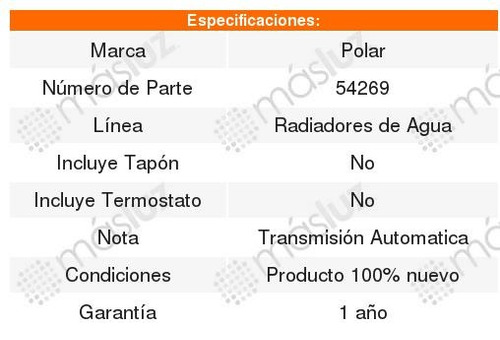 Radiador Agua Pontiac Persuit 2005-2006 Foto 2